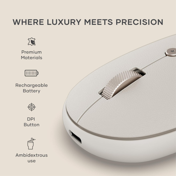 Satechi OntheGo Bluetooth Mouse-Sand