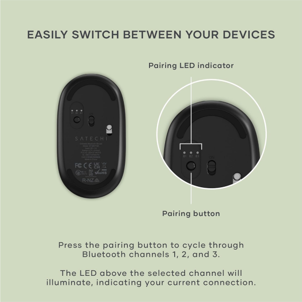 Satechi OntheGo Bluetooth Mouse-Black