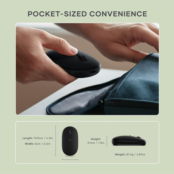Satechi OntheGo Bluetooth Mouse-Black