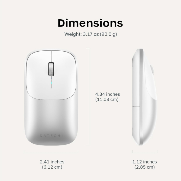 Satechi Slim EX Kablosuz Mouse-Silver