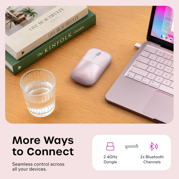 Satechi Slim EX Kablosuz Mouse-Blush