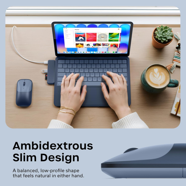Satechi Slim EX Kablosuz Mouse-Indigo