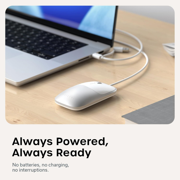 Satechi Slim LX Kablolu USB-C Mouse-Silver