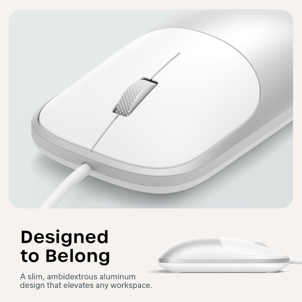 Satechi Slim LX Kablolu USB-C Mouse-Silver