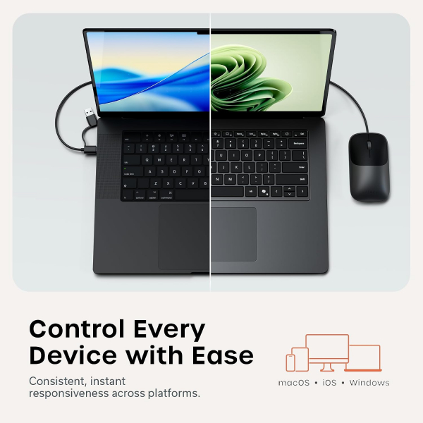 Satechi Slim LX Kablolu USB-C Mouse-Space Black