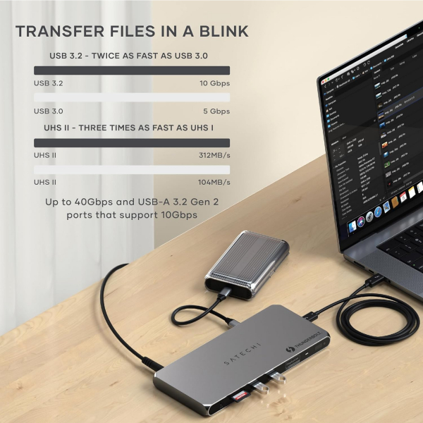 Satechi Thunderbolt 4 12si 1 Arada Balant stasyonu 