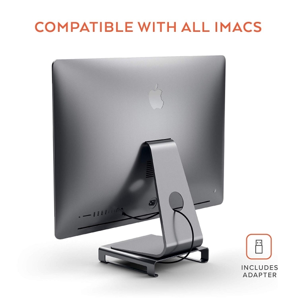 Satechi iMac Type-C Alminyum Monitr Stand Hub-Space Gray