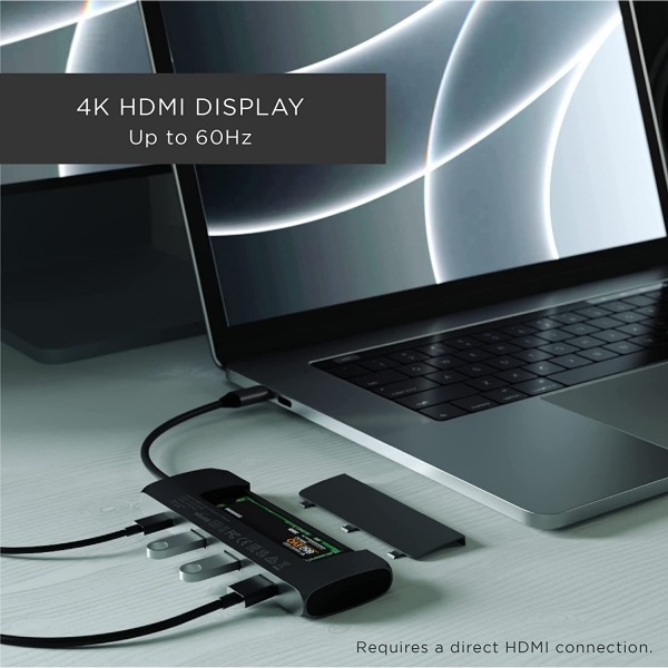 Satechi USB-C Hibrit Multiport Adaptr (Siyah)