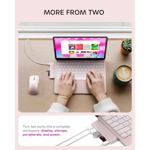Satechi USB-C Snap Hub-Blush