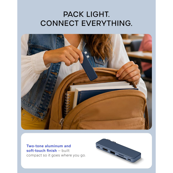 Satechi USB-C Snap Hub-Indigo