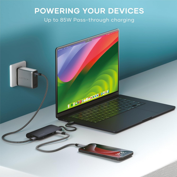Satechi V3 USB-C Multiport Adaptr-Midnight 