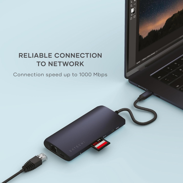 Satechi V3 USB-C Multiport Adaptr-Midnight 