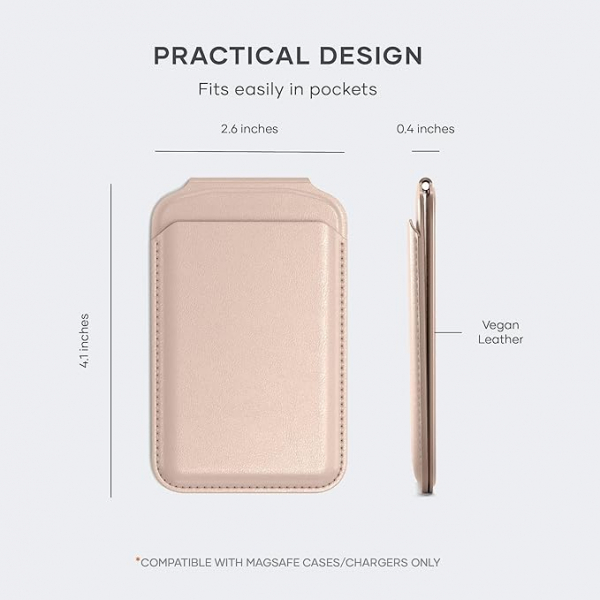 Satechi Vegan/Deri Manyetik Czdan Stand -Desert Rose