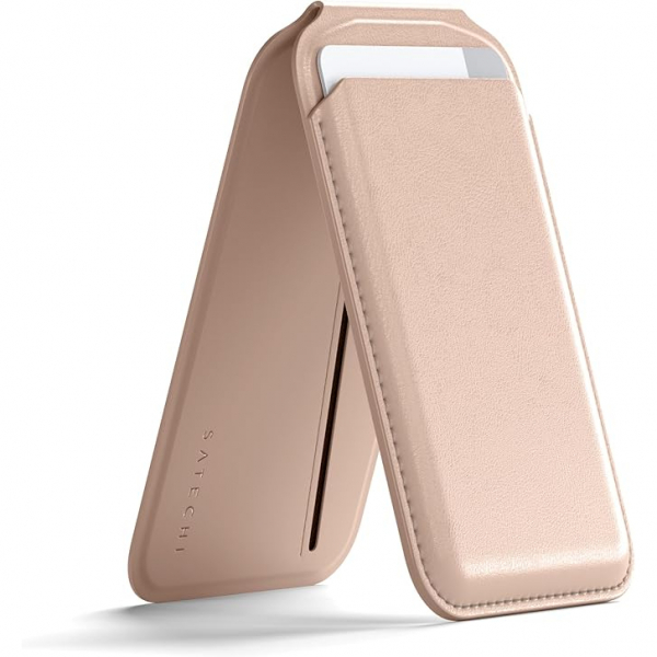 Satechi Vegan/Deri Manyetik Czdan Stand -Desert Rose