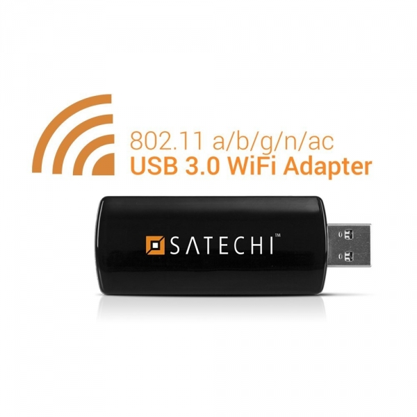 Satechi Kablosuz USB 3.0 kili Wi-Fi Adaptr (867Mbps/300Mbps)