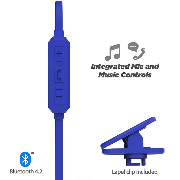 Scosche BT102 Bluetooth Kablosuz Kulak İçi Kulaklık-Blue