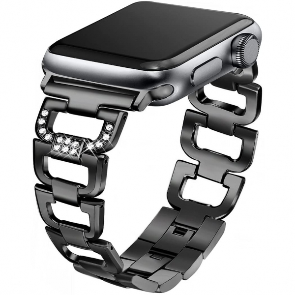 Secbolt Apple Watch 7 Bling elik Kay (41mm)-Black