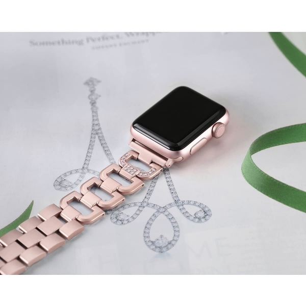 Secbolt Apple Watch 7 Bling elik Kay (41mm)-Rose Gold