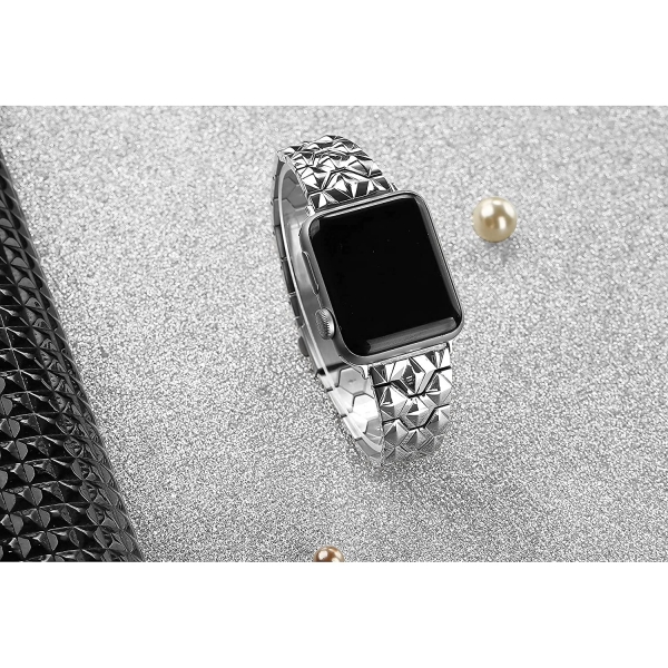 Secbolt Apple Watch 7 Diamond Cut elik Kay (41mm)-Silver