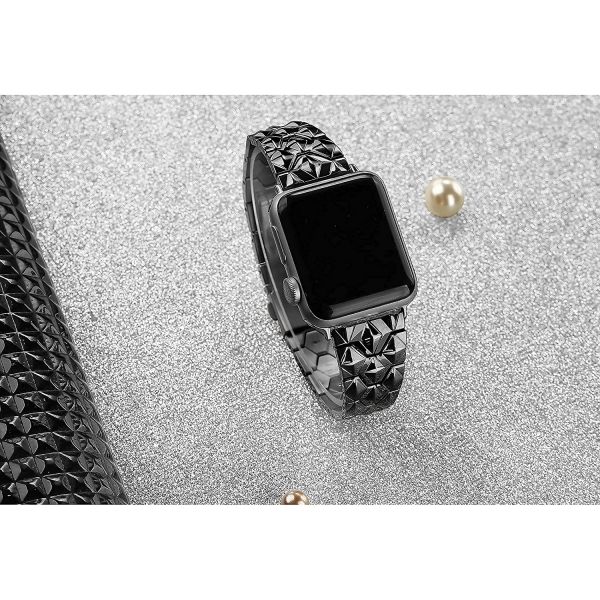 Secbolt Apple Watch 7 Diamond Cut elik Kay (45mm)-Black