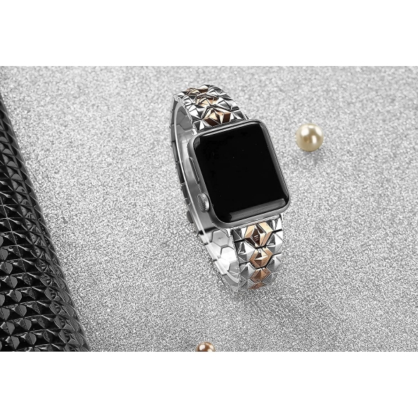 Secbolt Apple Watch 7 Diamond Cut elik Kay (45mm)-Silver Cooper