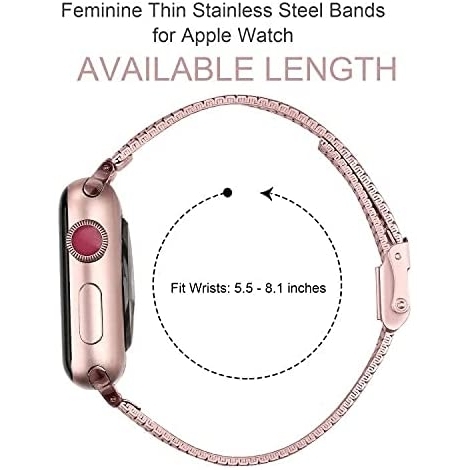 Secbolt Apple Watch 7 nce elik Kay (41mm)-Rose Gold