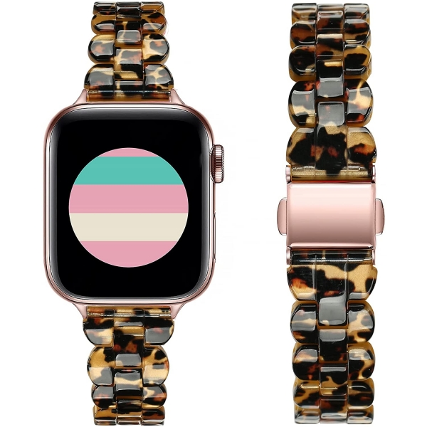 Secbolt Apple Watch 7 Resin Kay (41mm)-Leopard