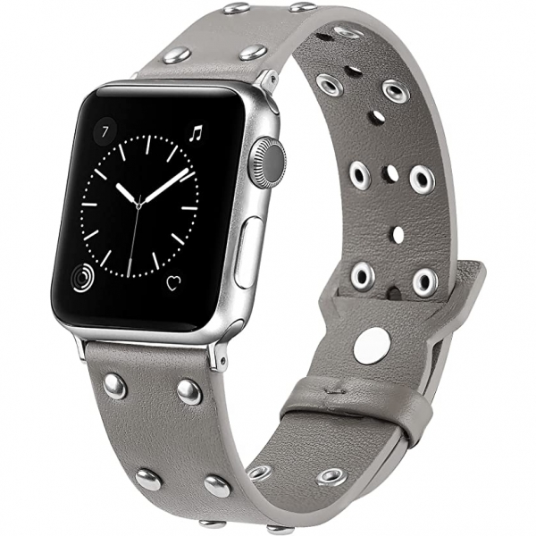 Secbolt Apple Watch Chic Deri Kay (41mm)-Grey