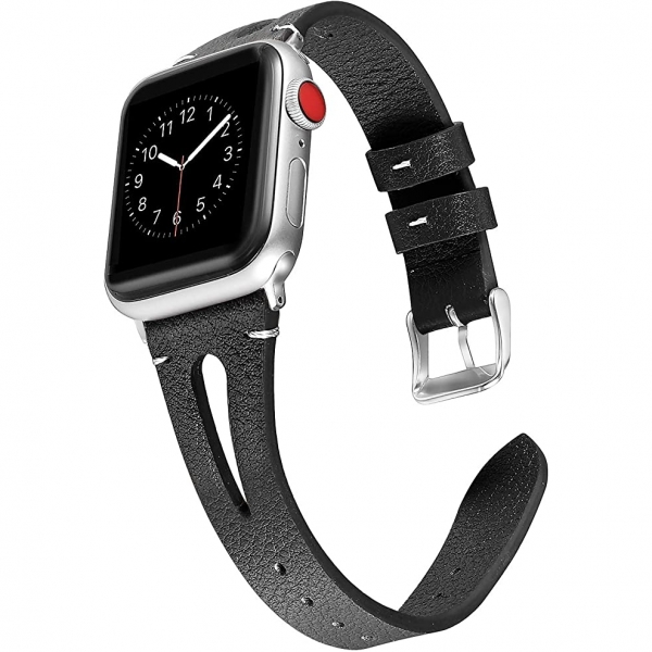 Secbolt Apple Watch Deri Kay (41mm)-Black