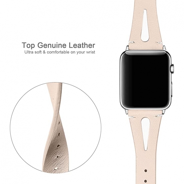 Secbolt Apple Watch Deri Kay (41mm)-Nude