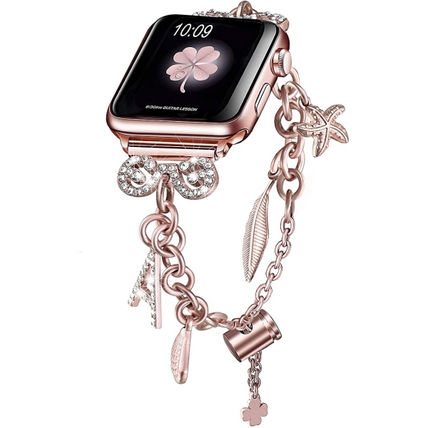 Secbolt Apple Watch Charm Kay (45mm)-Rose Gold
