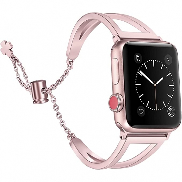 Secbolt Dressy Apple Watch Paslanmaz elik Kay (41mm)-Rose Gold