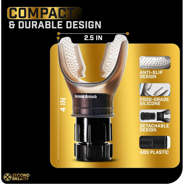 Second Breath Ak�ll� Nefes Egzersiz Cihaz�-Gold