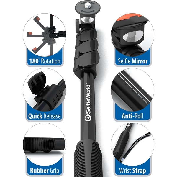 Selfie World G0Pro Su Geirmez Bluetooth Selfie ubuu