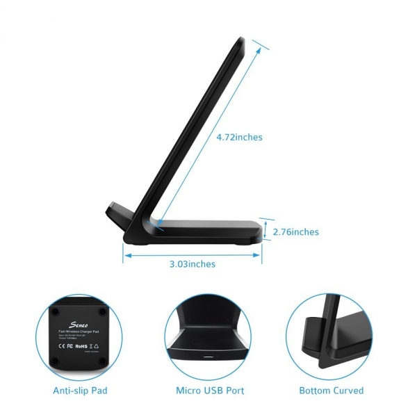 Seneo Kablosuz H�zl� �arj Stand�-Black