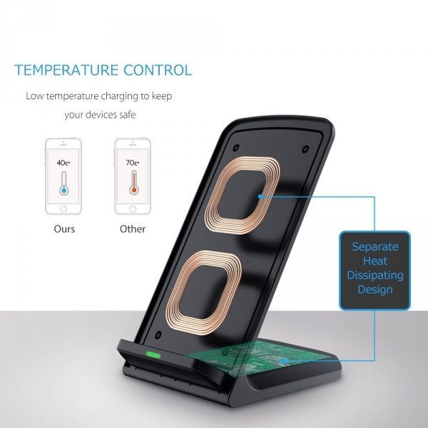 Seneo Kablosuz H�zl� �arj Stand�-Black