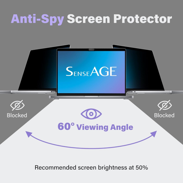 SenseAGE MacBook Air Privacy Ekran Koruyucu (13.6 in)