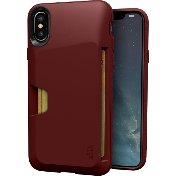 Silk Apple iPhone X Kartlkl Klf-Crimson Red