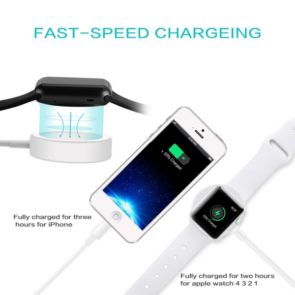 SimpJoy Apple Watch Ve iPhone �arj Kablosu (1M)-White