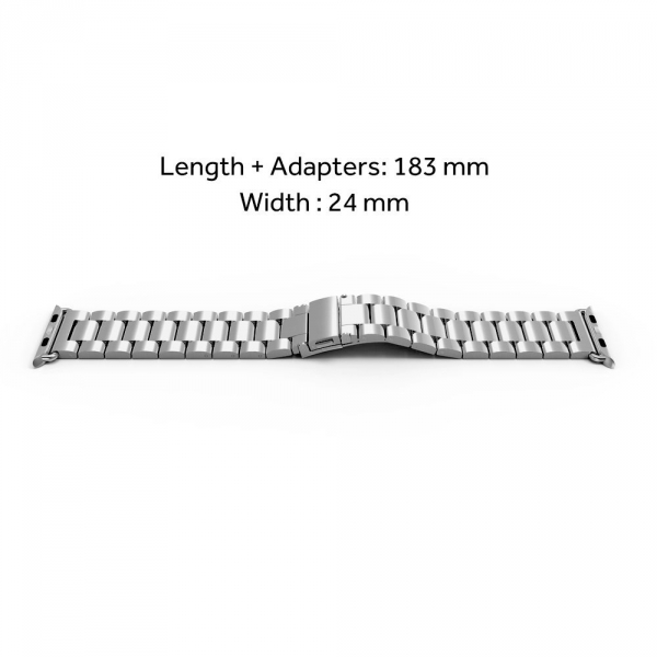 Simpeak Apple Watch Paslanmaz elik Kay (42mm)-Silver