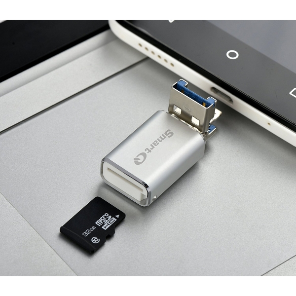 SmartQ C326 USB 3.0/2.0 Mikro Kart Okuyucu (Gm)
