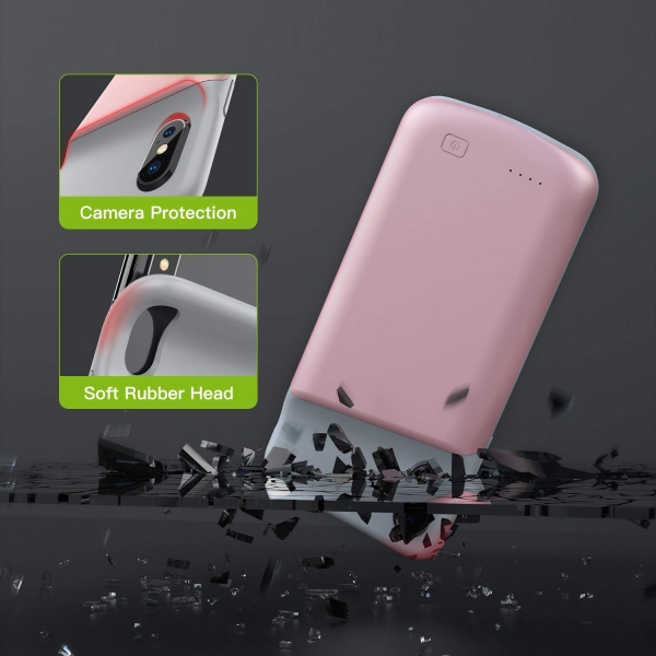 Smiphee iPhone X/XS Bataryal Klf (4000mAh)-Rose