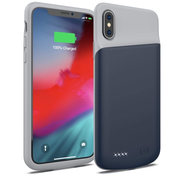 Smiphee iPhone X/XS Bataryal Klf (4000mAh)-Blue