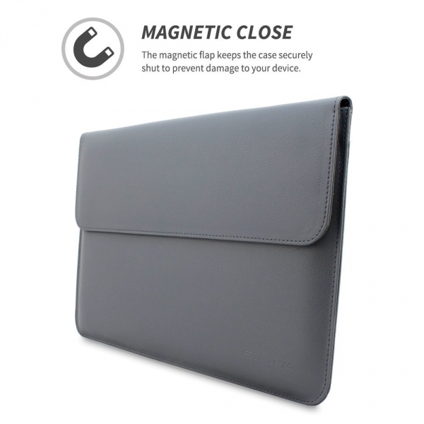 Snugg Apple MacBook Deri Klf (12 in)-Grey