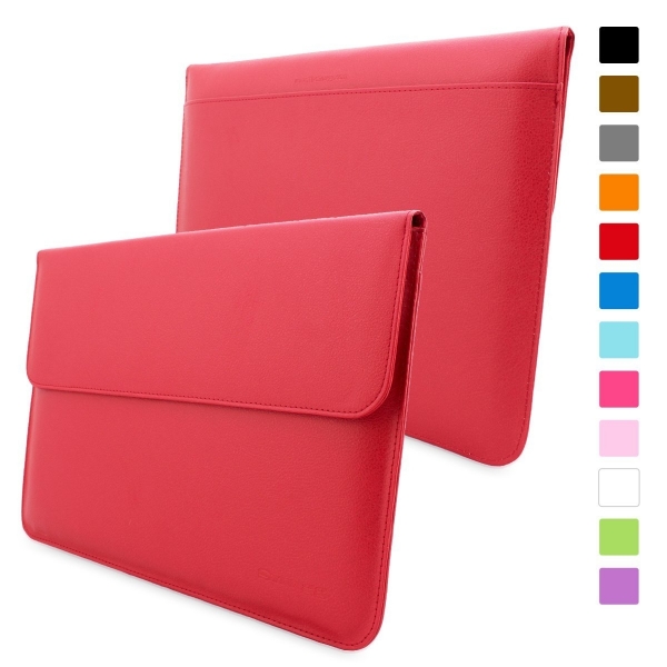 Snugg Apple MacBook Pro Deri Klf (15 in)-Red