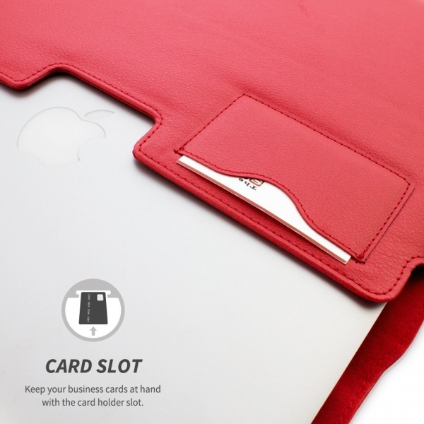 Snugg Apple MacBook Pro Deri Klf (15 in)-Red