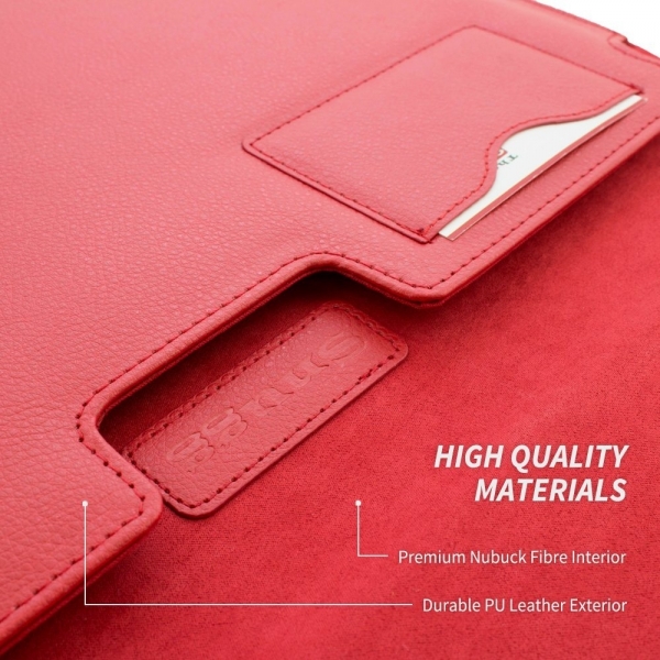 Snugg Apple MacBook Pro Deri Klf (15 in)-Red