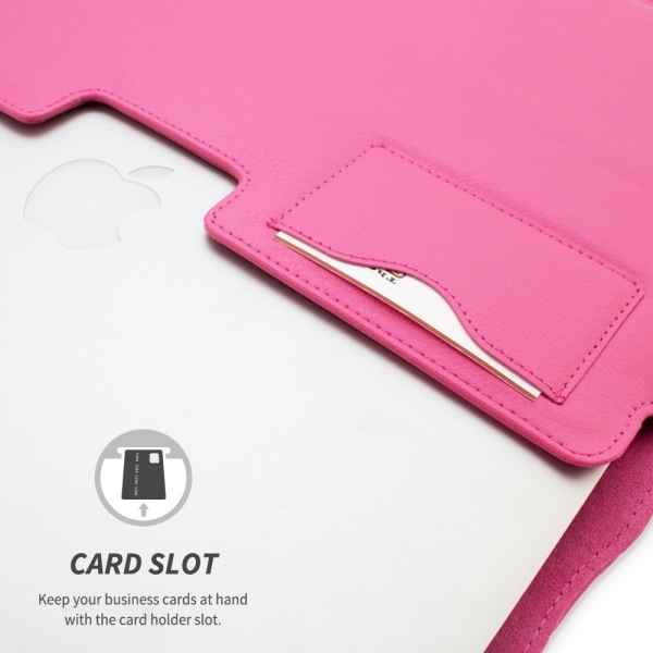 Snugg Apple MacBook Pro Deri Klf (15 in)- Hot Pink