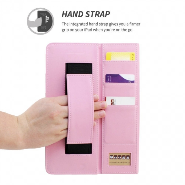 Snugg Apple iPad Air Deri Klf (9.7 in)-Candy Pink