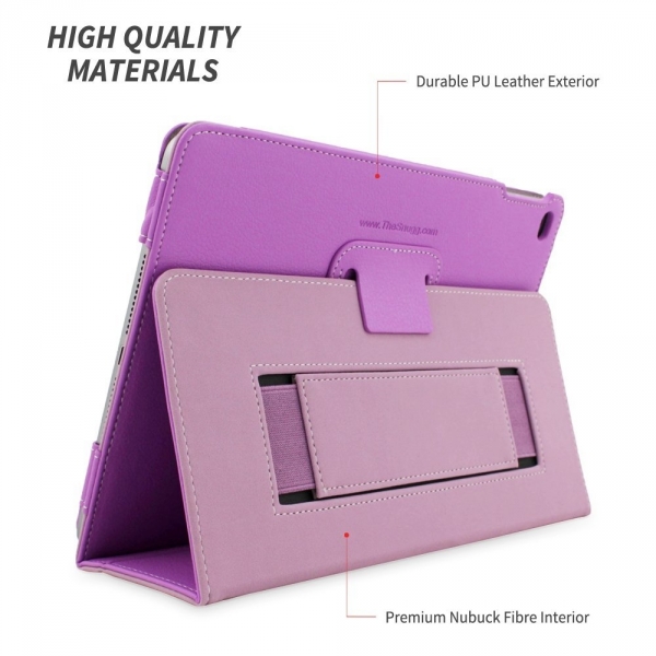 Snugg Apple iPad Air Deri Klf (9.7 in)-Purple